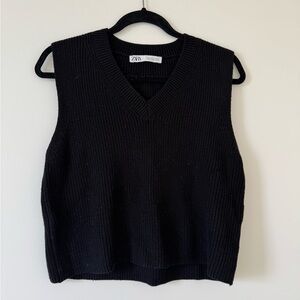 Zara Black Sweater Vest